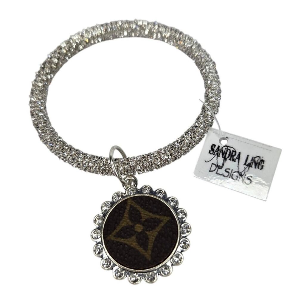 Sandra Ling Designs Authentic Upcycled Pave Charm Bracelet NEW